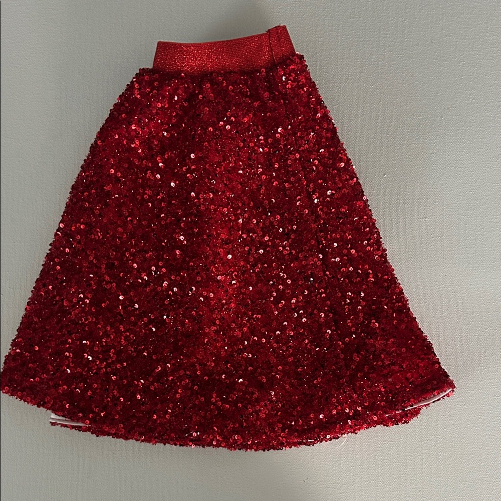 Girls Red Sequin Skirt Size 5/6